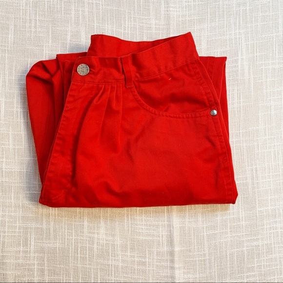 Gitano Denim - Gitano Vintage 80s Red Denim High Waist MOM pants